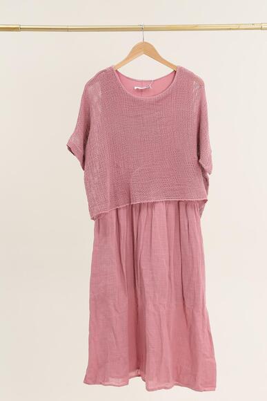 Made in Italy Raw Moda Layered Cotton Dress - One Size (Fits 8-14) - Picture 2 of 9